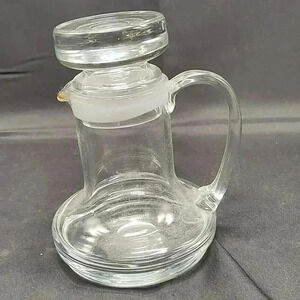 Vintage Colony Crystal Glass Pitcher with stopper.